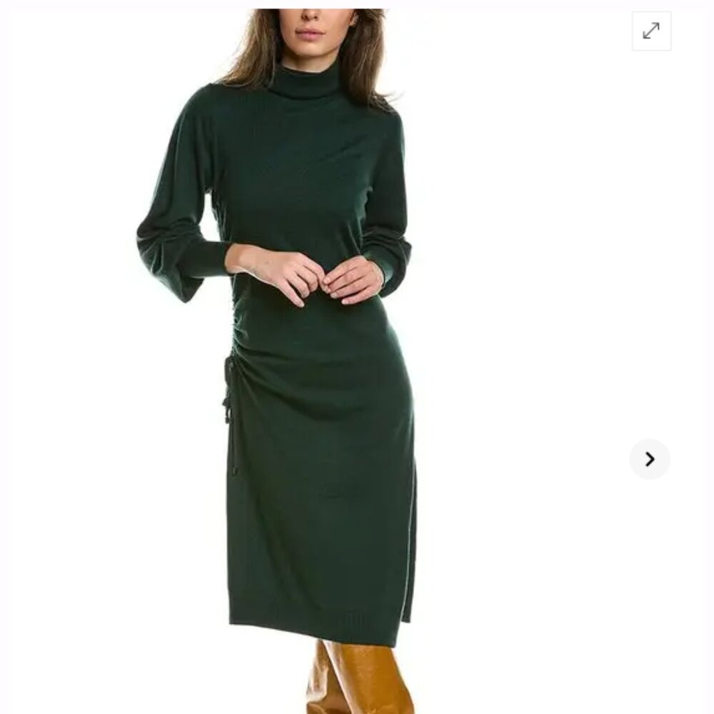 Ted Baker Aavvaa Women's Knitted Dress Ruched Side Detail US Size 14 Ted Size 6
